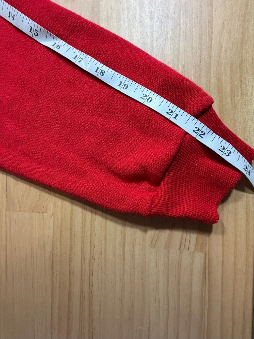 Hanes Red Cardigan Sweater with Floral Embroidery